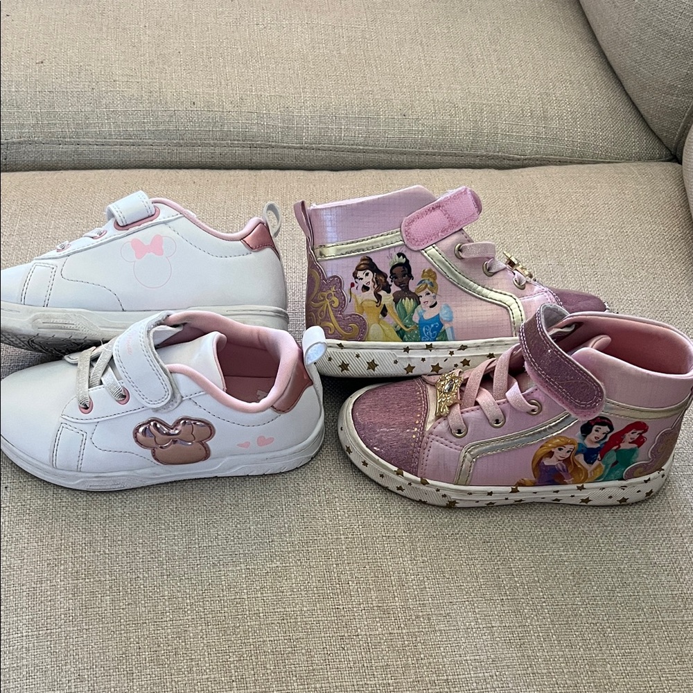 Disney - Girls Sneakers Set - Princess & Minnie Mouse - Size 11